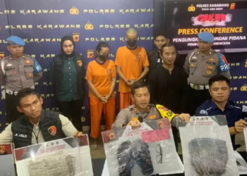 Pembunuhan Arif Sriono, buruh Toyota di Jalan Desa Cibalongsari, Klari akhirnya terungkap. Korban ternyata dibunuh oleh istri, adik ipar dan seorang eksekutor. Foto/MPI/Nilakusuma