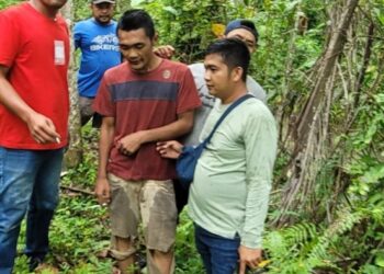 Foto: Pelaku pembunuhan ayah kandung di Sidimpuan. (Dok. Polres Padang Sidimpuan)