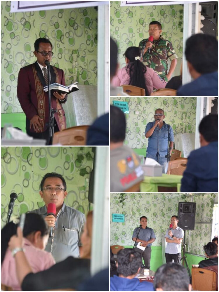 Suasana open house Komunitas Wartawan Lintas Media, di Warung Bunda “Lim” Doloksanggul, Sabtu (13/1/2024).