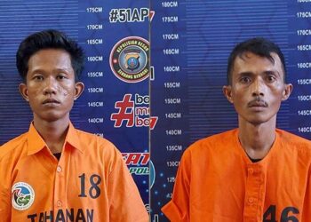 Tim Opsnal Sat Narkoba Polres Serdangbedagai (Sergai) berhasil membekuk 2 pria diduga kurir sabu di Dolokmasihul. Tribun Medan/ IST