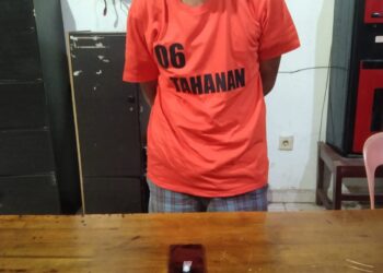 Foto tersangka dan barang bukti yang diamankan Polres Simalungun.