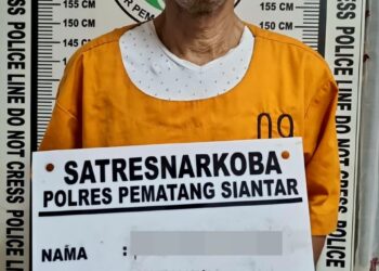 Foto pelaku yang diamankan Polres Pematangsiantar.