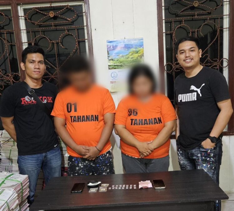 Foto kedua tersangka dan barang bukti yang diamankan Polisi.