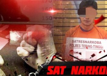 TRA (30) yang merupakan seorang pria asal Bulian akhirnya ditangkap Sat Narkoba Polres Tebingtinggi saat berada di dalam rumahnya. Tribun Medan/ IST