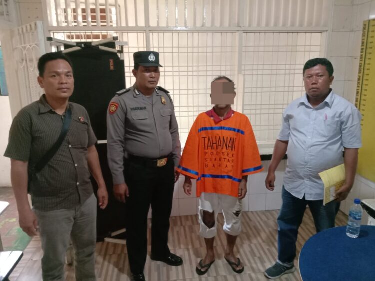 Foto pelaku penganiayaan yang diamankan Polsek Siantar Barat.