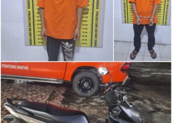Foto kedua tersangka dan barang bukti yang diamankan Polisi.