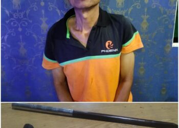 Foto pelaku dan barang bukti yang diamankan Polisi.