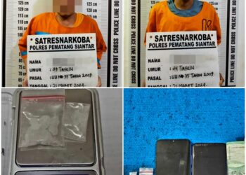Foto kedua tersangka dan barang bukti yang diamankan Polisi.
