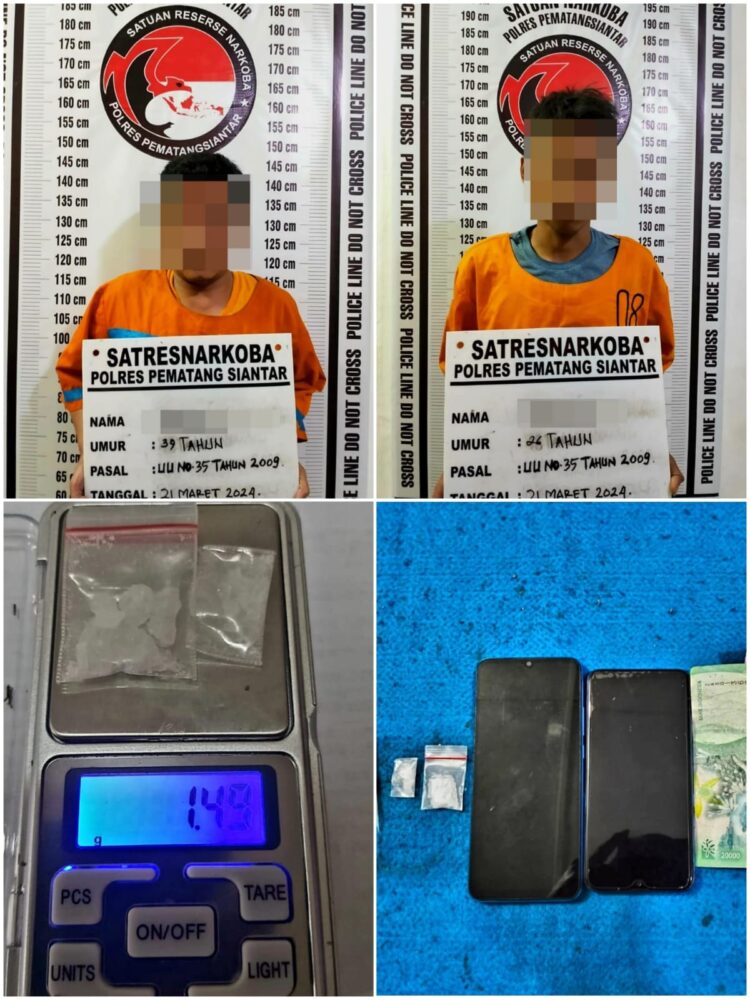 Foto kedua tersangka dan barang bukti yang diamankan Polisi.