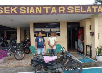 Foto pelaku pencurian yang diamankan Polsek  Siantar Selatan.