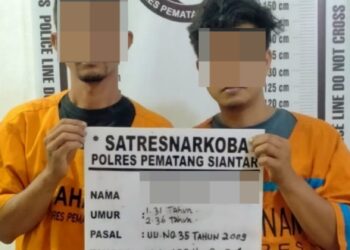 Foto kedua pelaku yang diamankan Polisi.