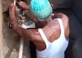 Foto: Tangkapan layar video warga menemukan jasad utuh dan wangi meski sudah 15 tahun dikubur. (dok. Istimewa)