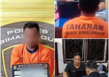 Foto ketiga orang tersangka yang diamankan Unit Sat Reskrim Polres Simalungun.