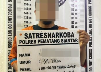 Foto pelaku yang diamankan Polisi.