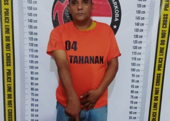 Foto pelaku dan barang bukti yang diamankan Polisi.