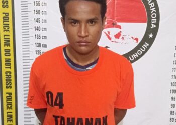Foto pelaku yang diamankan Satnarkoba Polres Simalungun.