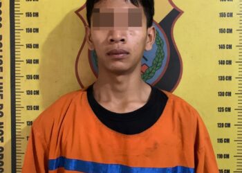 Foto pelaku yang diamankan Polisi.