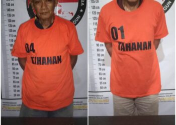 Foto kedua tersangka dan barang bukti yang diamankan Polisi.