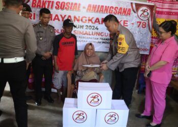 Kapolres Simalungun, AKBP Choky Sentosa Meliala, S.I.K., S.H, M.H, melaksanakan kegiatan Bulan Bakti Polri Presisi Internal berupa kunjungan anjangsana dan pemberian santunan kepada anggota Polri yang sakit menahun serta keluarga Polri yang telah meninggal dunia.