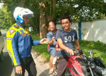 Satuan Lalu Lintas menggelar patroli hunting system, pada Kamis (6/6/2024), sekitar pukul 09.30 WIB, di jalur lintas timur Simalungun-Asahan.