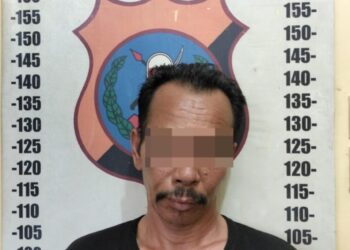 Foto pelaku yang diamankan Polisi.