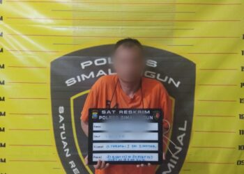 Sat Reskrim Polres Simalungun proses ayah bejat yang tega cabuli 2 anak kandungnya.