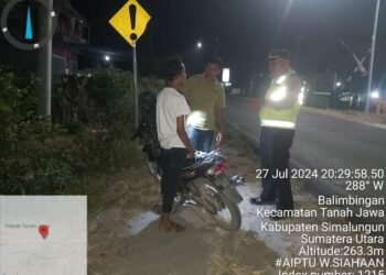Polsek Tanah Jawa mengadakan razia kepolisian, pada Sabtu malam (27/7/2024).