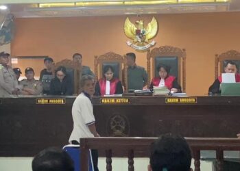 Foto: Sorbatua Siallagan menjalani sidang vonis di PN Simalungun (Dok. Istimewa)