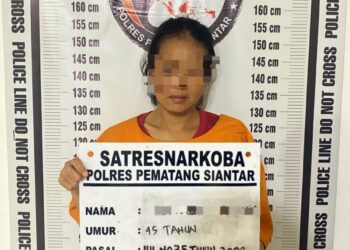Foto pelaku yang diamankan Polres Pematangsiantar.