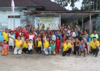 GAMPERA rayakan HUT RI Ke 79 bersama Anak-anak di Rumah Belajar Lily Ceria, pada Senin (19/8/2024).