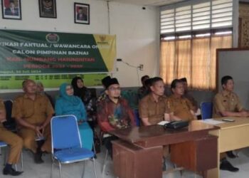 Kegiatan Verifikasi Faktual Seleksi Calon Pimpinan Baznas Kabupaten Humbahas Periode 2024-2029, Selasa (30/7/2024), lalu, di Kantor KUA Kecamatan Doloksanggul.