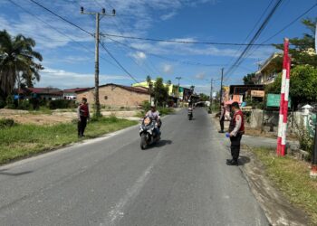 Samapta Polres Pematangsiantar melaksanakan patroli KRYD (Kegiatan Rutin Yang Ditingkatkan), pada Senin (12/8/2024).