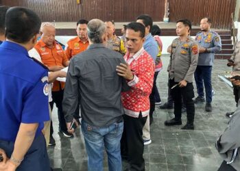 Polres Pematangsiantar dampingi Tim Risk Assesment PON XXI Baharkam Mabes dan Poldasu cek Venue Tinju di Aula UHKBPNP, pada Kamis (29/8/2024) pagi, pukul 10.00 WIB.