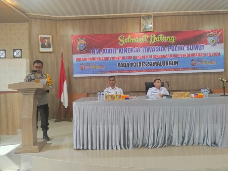 Polres Simalungun menerima kunjungan kerja dari Tim Audit Kinerja Itwasda Polda Sumatera Utara, pada Rabu (18/9/2024).