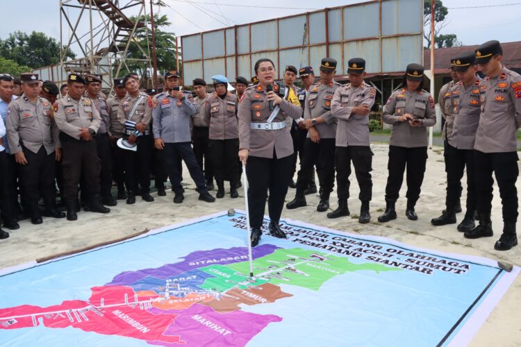 Polres Pematangsiantar laksanakan Apel Kesiapan Pam Jalur Balap Sepeda PON Ke XXI Aceh – Sumut.