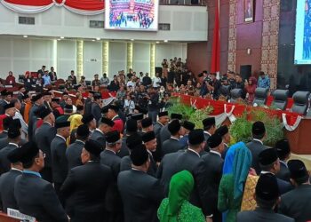 Foto: Suasana pelantikan DPRD Sumut periode 2024-2029. (Dok. Istimewa)