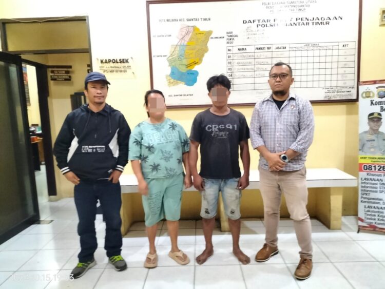 Polseķ Sianțar Timur mengembalikan seorang pria terduga pelaku percobaan pencurian berinisial RS (36), kepada keluarganya.