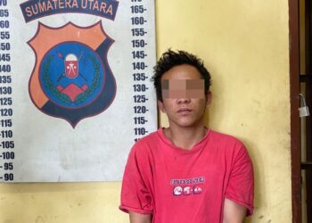 Foto pelaku yang diamankan Polres Pematangsiantar.