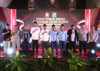 Debat publik kedua pasangan calon Bupati dan Wakil Bupati Simalungun tahun 2024, berlangsung aman dan kondusif, pada Selasa (19/11/2024).