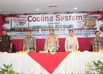 Jelang Pilkada 2024, Polres Pematangsiantar melaksanakan cooling system, pada Selasa (19/11/2024) pagi, pukul 09.00 WIB.