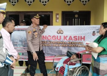 Polsek Tanah Jawa - Polres Simalungun, melaksanakan Minggu Kasih, di Huta I Tangga Batu, Nagori Tangga Batu, Kecamatan Hatonduhan, Kabupaten Simalungun.