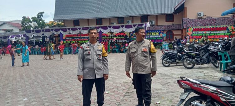 , Polres Pematangsiantar lakukan pengamanan di Gereja-gereja yang melaksanakan ibadah, pada Minggu (03/11/2024).