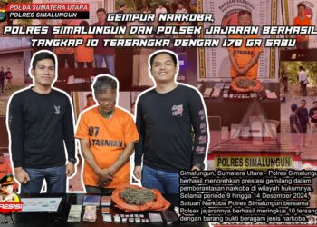 Sepekan operasi, Polres Simalungun berhasil mengamankan 10 tersangka dengan total 178,32 gram sabu.