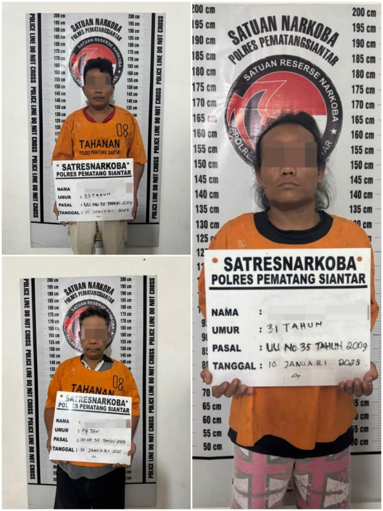 Foto ketiga tersangka yang diamnakan Polisi.