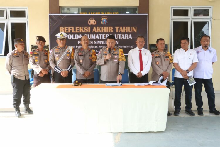 Kapolres Simalungun saat menggelar press release baru - baru ini.