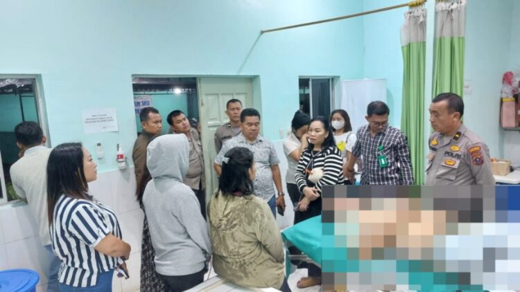 Kondisi jenazah korban saat di ruang jenazah RS Vita Insani Siantar.