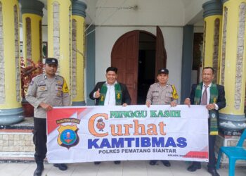 Polres Pematangsiantar melalui para Bhabinkamtibmas melaksanakan Minggu Kasih kepada para warga, pada Minggu (2/2/2025) pagi, pukul 10.00 WIB.