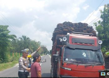 Polres Simalungun memperketat pengawasan terhadap truk Over Dimension Over Loading (ODOL).