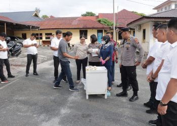 26 orang personil Sat Narkoba Polres Pematangsiantar mendadak tes urine, pada Rabu (05/03/2025) pagi.