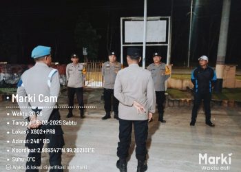 Polsek Bangun  melaksanakan Patroli Malam Blue Light untuk mengantisipasi balap liar, geng motor, dan 3C (Curas, Curat, dan Curanmor), di wilayah hukum Polsek Bangun, pada Sabtu (15/03/2025) malam.